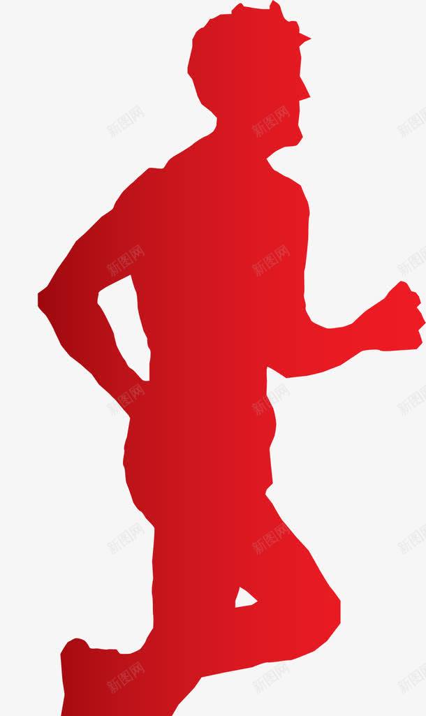 红色扁平马拉松男人png免抠素材_88icon https://88icon.com 人物剪影 健康 奔跑 强身健体 跑步影子 跑步男人 运动健身 锻炼 马拉松