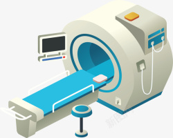 医院器械脑部检查仪矢量图素材
