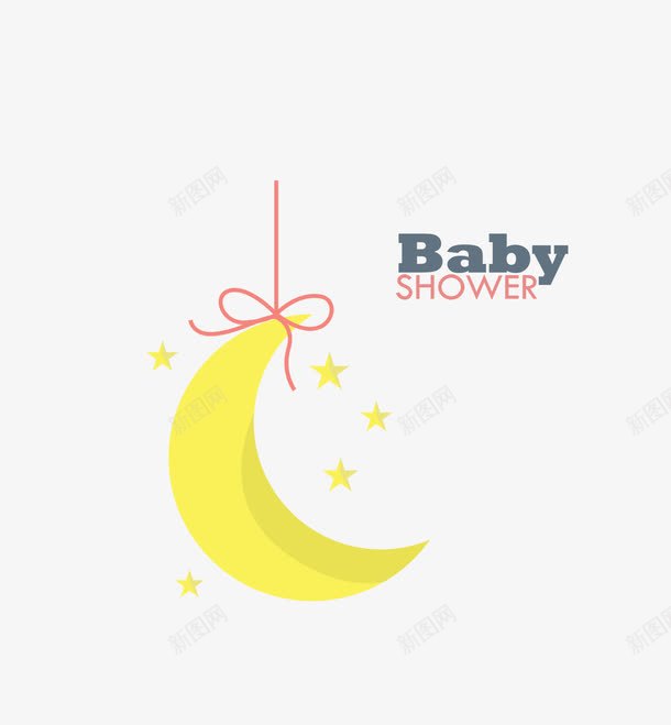 卡通月亮png免抠素材_88icon https://88icon.com BABY SHOWER 卡通星星 月亮礼物