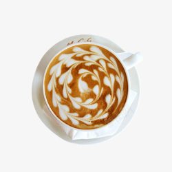 奶沫爱心花式咖啡高清图片