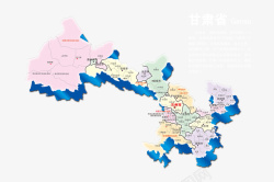 省份地图甘肃省地图高清图片