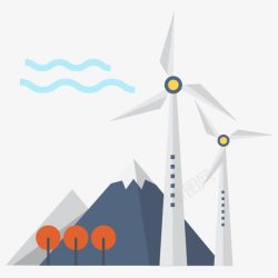 新能源发电风力清洁素材