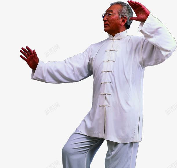 白衣爷爷太极拳八卦png免抠素材_88icon https://88icon.com 八卦 太极小人 太极拳 太极拳招式 手绘 爷爷 白衣