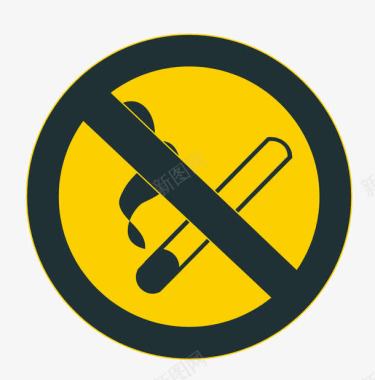 公共信息标志禁止吸烟标志矢量图图标图标