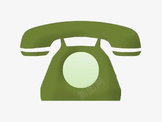 绿色飘叶电话图标图标