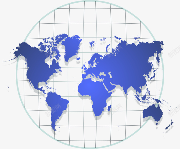 网格世界地图png免抠素材_88icon https://88icon.com 世界地图 世界地图轮廓 全球化 矢量素材 网格 蓝色地图