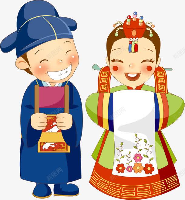 卡通开心韩国夫妇结婚png免抠素材_88icon https://88icon.com PNG 传统服饰 卡通 夫妻 结婚 韩国