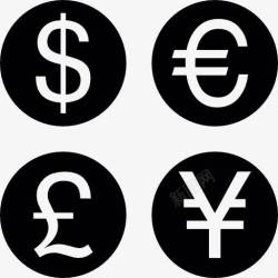 英镑汇率不同的货币图标高清图片