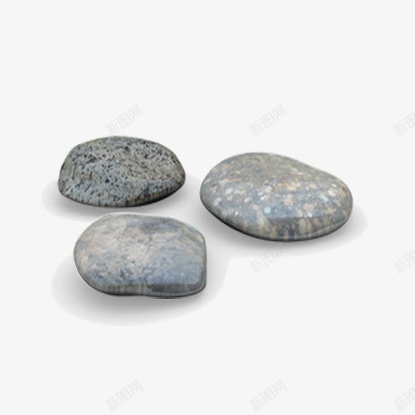 三颗鹅卵石psd免抠素材_88icon https://88icon.com 不规则形状 产品实物 灰白色 石头