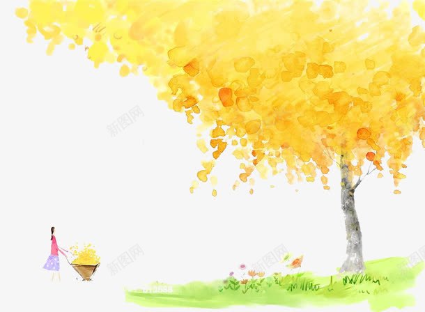 秋天的枫树png免抠素材_88icon https://88icon.com 叶子 手绘 枫树 树叶 红色