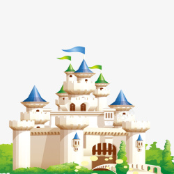 童话故事插画创意童话城堡高清图片