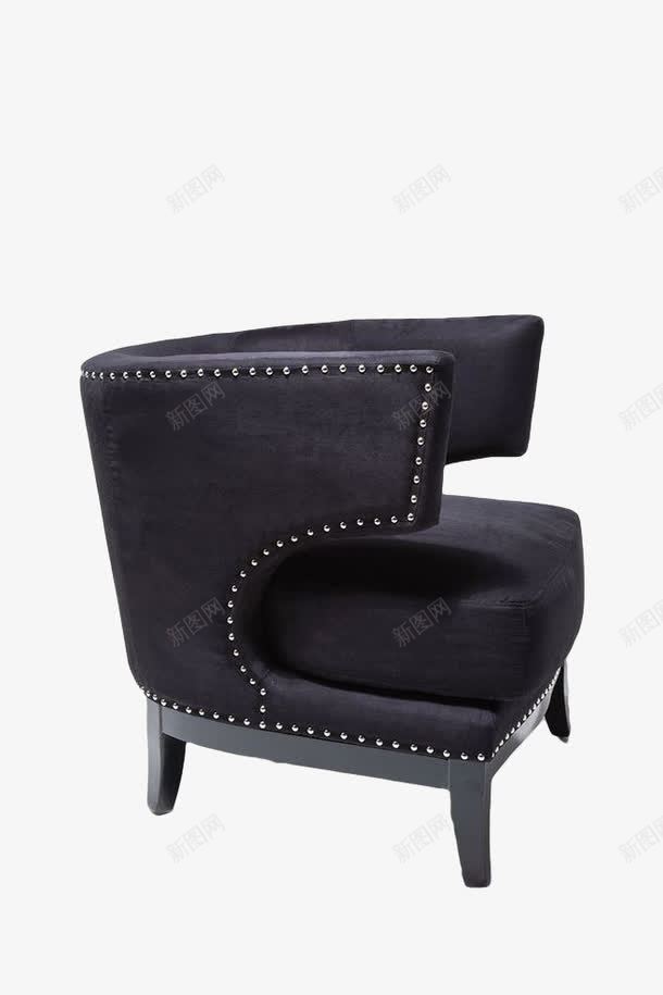 创意的靠背小椅子png免抠素材_88icon https://88icon.com 产品 真皮 面料特性 黑色