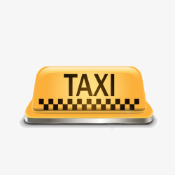 黄色出租车车顶灯素材