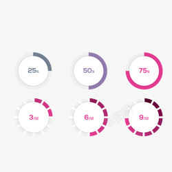 刻度圆环彩色圆环数据矢量图高清图片