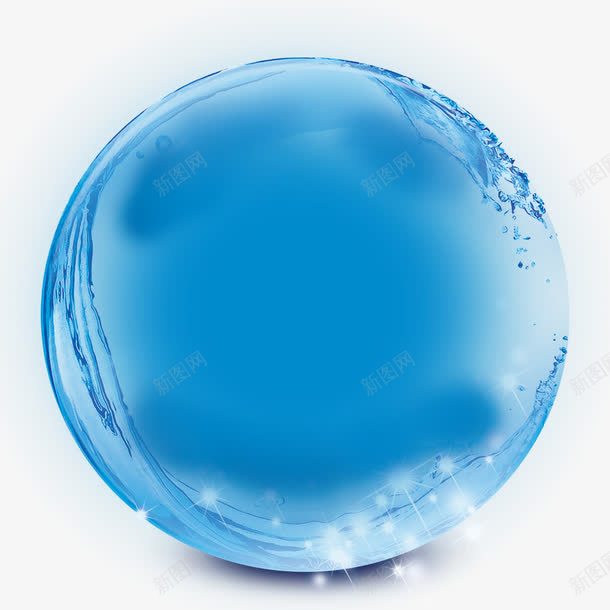 蓝色泡泡png免抠素材_88icon https://88icon.com 五彩泡泡 幻彩 气泡 蓝色 透明气泡 透明泡泡 阳光白云