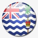英国的印度海洋领土国旗国圆形世图标图标