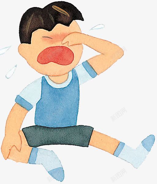 卡通哭泣的男孩png免抠素材_88icon https://88icon.com 卡通 哭小孩 哭泣的男孩 坐在地上的男孩 悲伤 揉眼睛 泪珠 眼泪