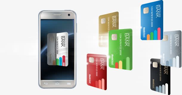 手绘手机支付png免抠素材_88icon https://88icon.com 信用卡安全 在线支付 手机银行 手机银行卡 手绘