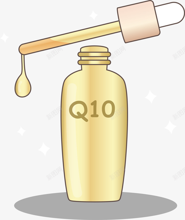 卡通q10化妆品png免抠素材_88icon https://88icon.com q10 化妆品简笔画 卡通化妆品 紧致肌肤 美丽 美容 装饰图案