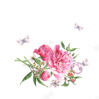 欧式复古手绘花朵婚礼贺卡背景背景