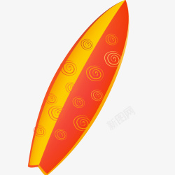 彩色冲浪板插画素材
