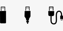 数据线接口手绘USB接口图标高清图片