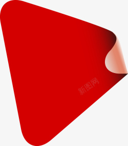 折纸对话框红色三角形高清图片