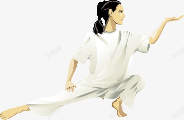 打太极拳的女人png免抠素材_88icon https://88icon.com 健身 太极拳 太极拳招式 女人 手绘 打太极拳的女人矢量素材 打拳 矢量素材