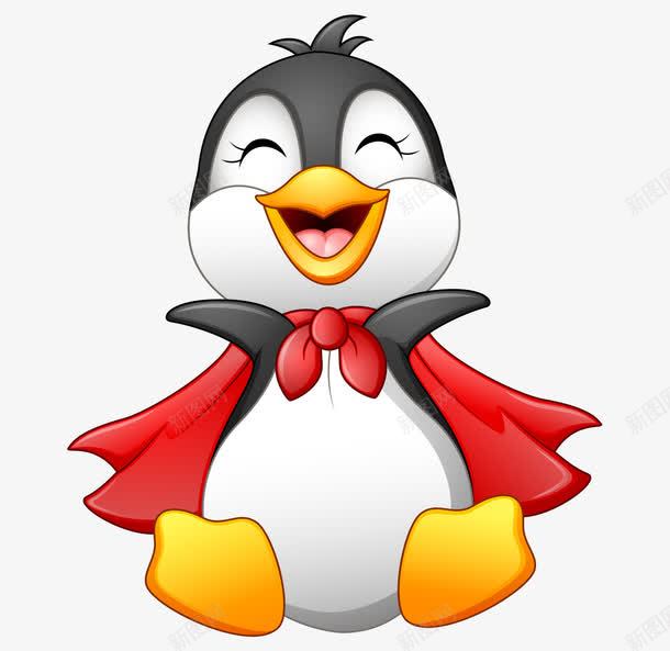 卡通手绘可爱披风大笑企鹅png免抠素材_88icon https://88icon.com 卡通的企鹅 可爱的企鹅 大笑的企鹅 手绘的企鹅 披风的企鹅 矢量的动物