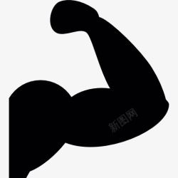 女子体操运动员手臂上的肌肉轮廓图标高清图片
