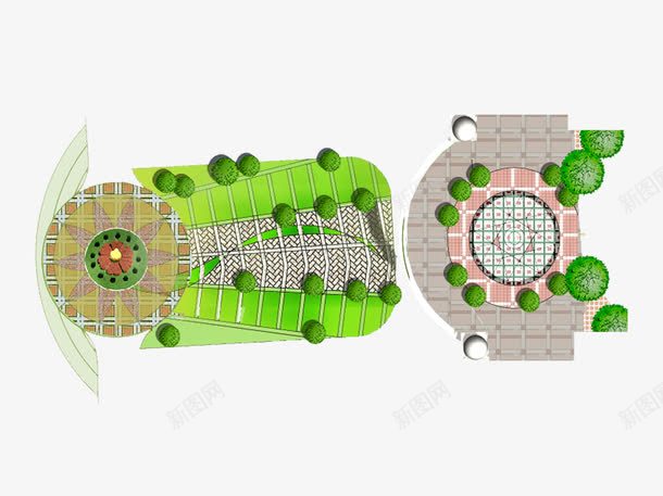 公园俯视图png免抠素材_88icon https://88icon.com 公园鸟瞰 广场俯视图 水池俯视图 石板路俯视图 绿色植物俯视图