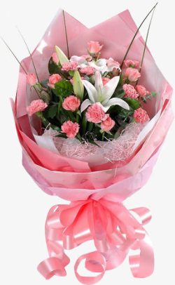 粉色康乃馨花束鲜花母亲节素材
