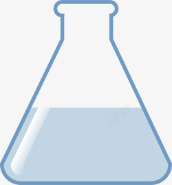 蓝色的烧杯蓝色药水的卡通烧杯图标高清图片