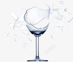 碎玻璃杯玻璃杯高清图片