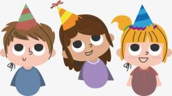开心派对可爱的卡通小孩高清图片