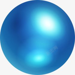 手绘蓝色圆圈圆球素材