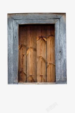 古典木门沧桑门庭室外石墙门框高清图片