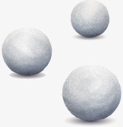 三个白色的雪球素材
