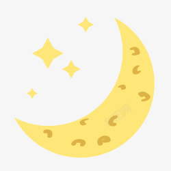 星星形状的最爱黄色月亮卡通图标矢量图高清图片