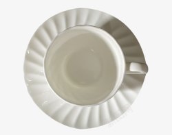 纯白瓷碗俯拍成套茶碗高清图片