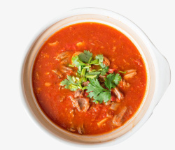 西红柿炖牛肉砂锅西红柿牛肉汤高清图片