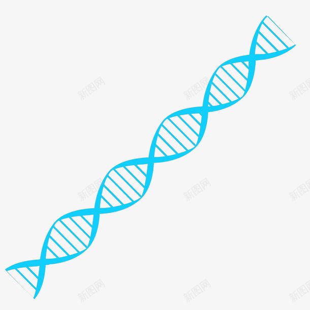 蓝色卡通基因链png免抠素材_88icon https://88icon.com 基因链 生物学 蓝色