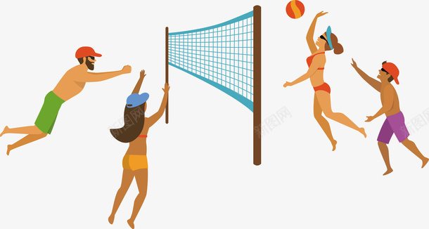 几个打沙滩排球的人物矢量图eps免抠素材_88icon https://88icon.com 打排球 排球PNG 沙滩 沙滩皮球 矢量打排球 矢量沙滩排球 矢量图