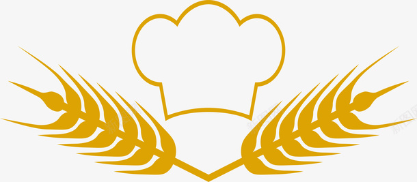 黄色小麦面包店矢量图ai免抠素材_88icon https://88icon.com 厨师帽 小麦 矢量png 金色小麦 面包店 面包店标志 矢量图