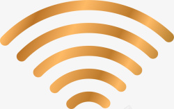 无线网wifi金色WiFi图形高清图片