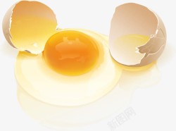 鸡蛋流黄养生健康素材