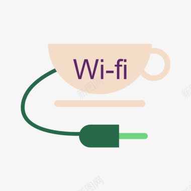 扁平化职工WiFi图标图标