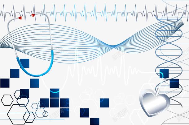 DNA矢量图eps免抠素材_88icon https://88icon.com DNA 免费矢量下载 听诊器 心电图 蓝色 矢量图