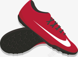 2018足球世界杯红色球鞋插画素材