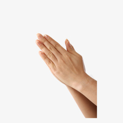 矢量双手合十立体实物祈祷手势高清图片